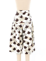 Scalloped Leather Patchwork Gauchos Bottom arcadeshops.com