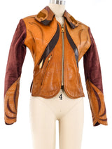 East West Parrot Patchwork Leather Jacket Jacket arcadeshops.com