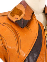 East West Parrot Patchwork Leather Jacket Jacket arcadeshops.com