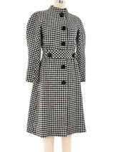 Arnold Scaasi Houndstooth Coat Dress Outerwear arcadeshops.com