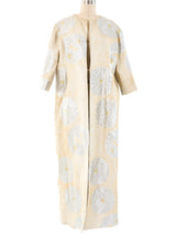 Pierre Cardin Metallic Floral Brocade Duster Jacket arcadeshops.com