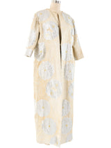 Pierre Cardin Metallic Floral Brocade Duster Jacket arcadeshops.com