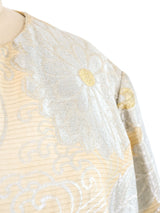 Pierre Cardin Metallic Floral Brocade Duster Jacket arcadeshops.com
