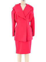 Thierry Mugler Hooded Fuchsia Suit Suit arcadeshops.com