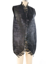 Gianfranco Ferre Fringed Leather Vest Jacket arcadeshops.com