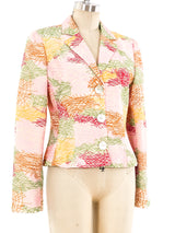Rainbow Embroidered Cropped Blazer Jacket arcadeshops.com