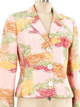 Rainbow Embroidered Cropped Blazer Jacket arcadeshops.com