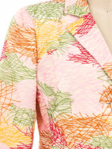 Rainbow Embroidered Cropped Blazer Jacket arcadeshops.com