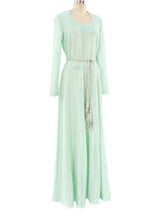 Metallic Sea Foam Gown Dress arcadeshops.com