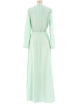 Metallic Sea Foam Gown Dress arcadeshops.com