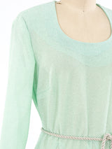 Metallic Sea Foam Gown Dress arcadeshops.com