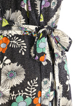 1970's Metallic Floral Maxi Dress Dress arcadeshops.com