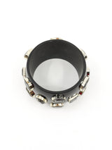 Crystal Studded Black Bangle Accessory arcadeshops.com