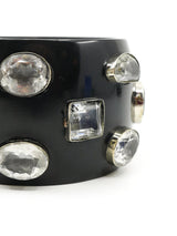 Crystal Studded Black Bangle Accessory arcadeshops.com