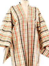 Plaid Silk Haori Kimono Jacket arcadeshops.com