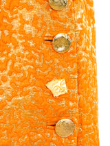 Yves Saint Laurent Tangerine Brocade Skirt Bottom arcadeshops.com