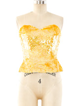 Oleg Cassini Sequin Embellished Bustier Top arcadeshops.com