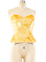 Oleg Cassini Sequin Embellished Bustier Top arcadeshops.com