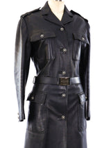 Gianni Versace Leather Utility Jacket Outerwear arcadeshops.com