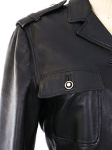 Gianni Versace Leather Utility Jacket Outerwear arcadeshops.com