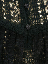 Black Tiered Lace Maxi Dress Dress arcadeshops.com