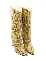 Python Heeled Boots, 7 Accessory arcadeshops.com