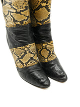 Patchwork Snake Ankle Boots, 10 Accessory arcadeshops.com