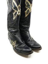 Justin Butterfly Inlay Leather Western Boots, 7 Accessory arcadeshops.com