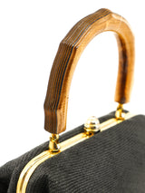 Bamboo Top Handle Raffia Bag Accessory arcadeshops.com