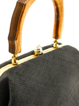 Bamboo Top Handle Raffia Bag Accessory arcadeshops.com