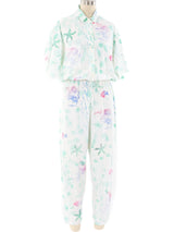 Aquatic Printed Jumpsuit Jumpsuit arcadeshops.com