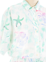 Aquatic Printed Jumpsuit Jumpsuit arcadeshops.com