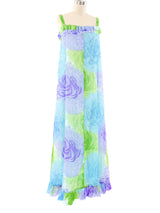 1960's Malia Honolulu Printed Maxi Dress Dress arcadeshops.com