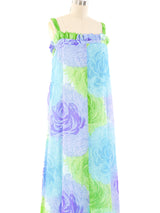 1960's Malia Honolulu Printed Maxi Dress Dress arcadeshops.com