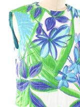 Dynasty Quilted Floral Tunic Dress arcadeshops.com
