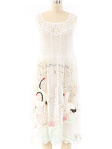 Crane Embellished Crochet Tank Dress Dress arcadeshops.com