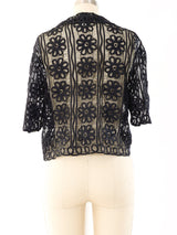 Floral Soutache Net Top Top arcadeshops.com