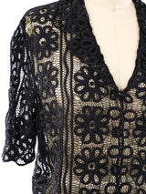 Floral Soutache Net Top Top arcadeshops.com