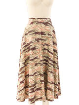 Printed Barkcloth Skirt Bottom arcadeshops.com