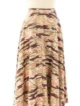 Printed Barkcloth Skirt Bottom arcadeshops.com