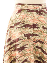 Printed Barkcloth Skirt Bottom arcadeshops.com