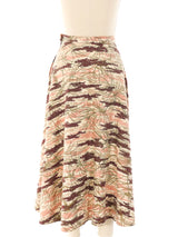 Printed Barkcloth Skirt Bottom arcadeshops.com
