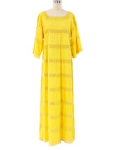 Yellow Pintuck Pleated Dress Dress arcadeshops.com