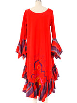 Josefa Embroidered Ruffle Dress Dress arcadeshops.com