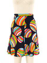 Rainbow Ball Printed Skirt Bottom arcadeshops.com