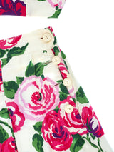 1940's Floral Pique Playsuit Suit arcadeshops.com