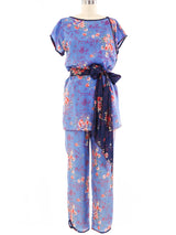Giorgio di Sant'Angelo Floral Printed Silk Ensemble Suit arcadeshops.com