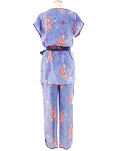 Giorgio di Sant'Angelo Floral Printed Silk Ensemble Suit arcadeshops.com