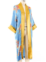 1920's Floral Printed Satin duster Jacket arcadeshops.com