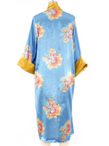 1920's Floral Printed Satin duster Jacket arcadeshops.com